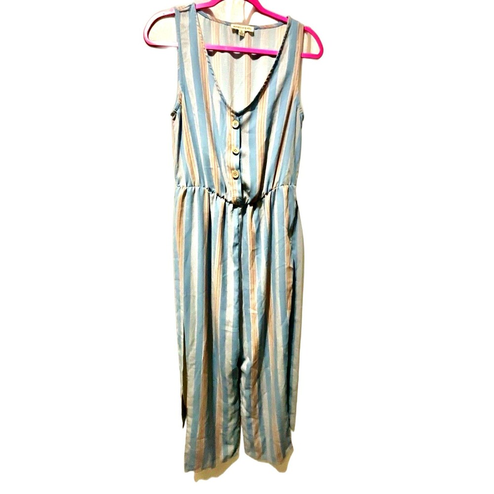 Inspired Heart  Women's Sleeveless Pant Romper Suit. Size M. Light blue